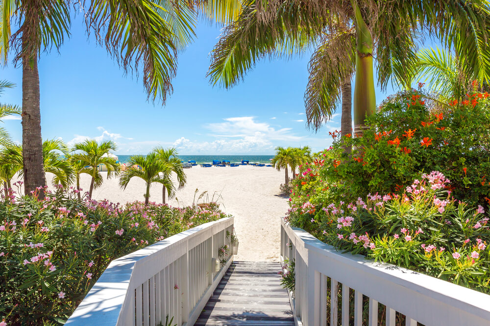 A boardwalk leading to the beach, one of the best things to do in St. Petersburg.